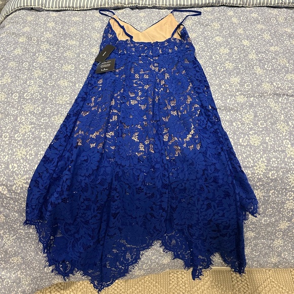 Elegant Blue Lace Dress - Picture 6 of 8